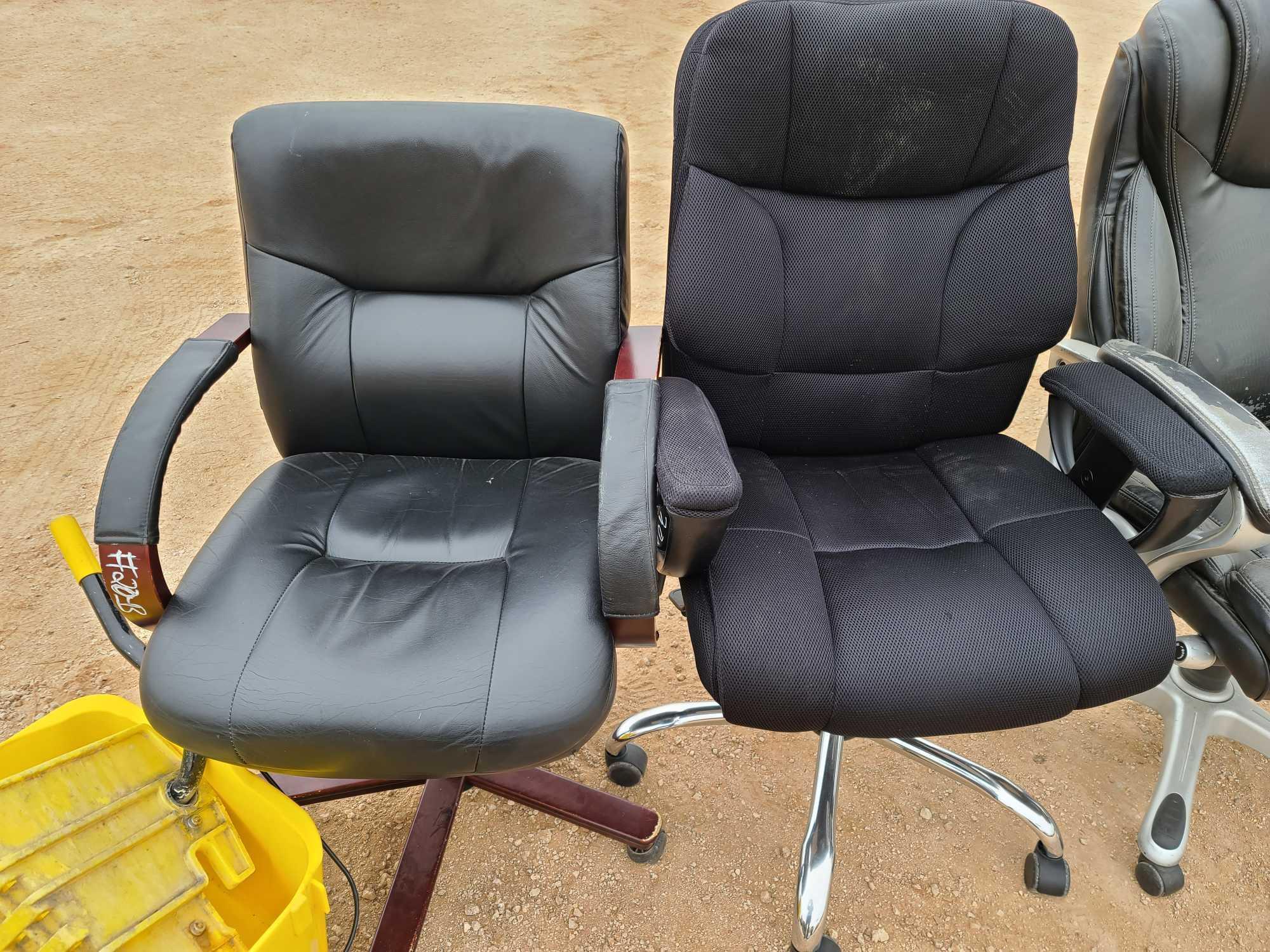 (5) Office Chairs & (1) Commercial Mop Bucket