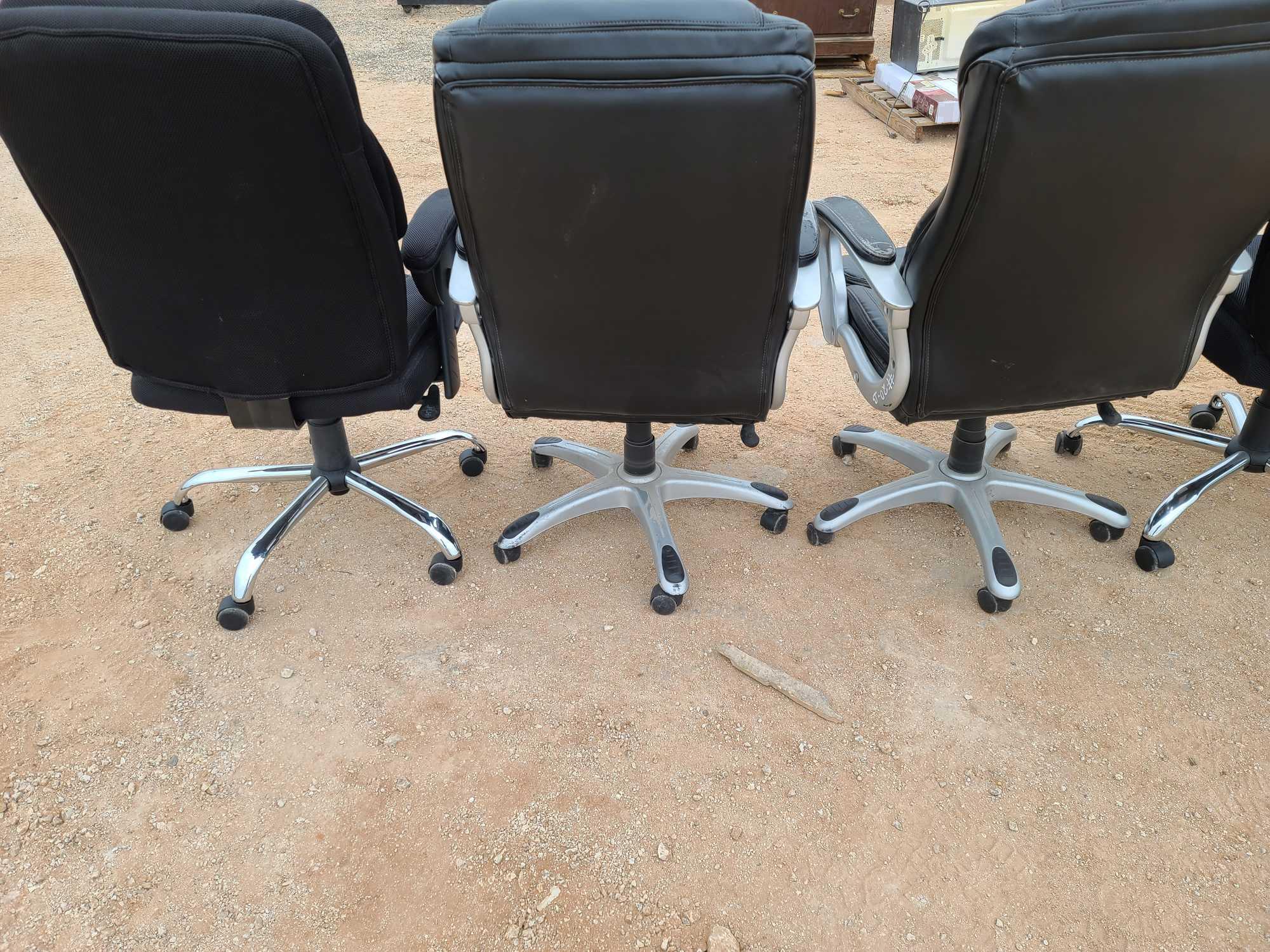 (5) Office Chairs & (1) Commercial Mop Bucket