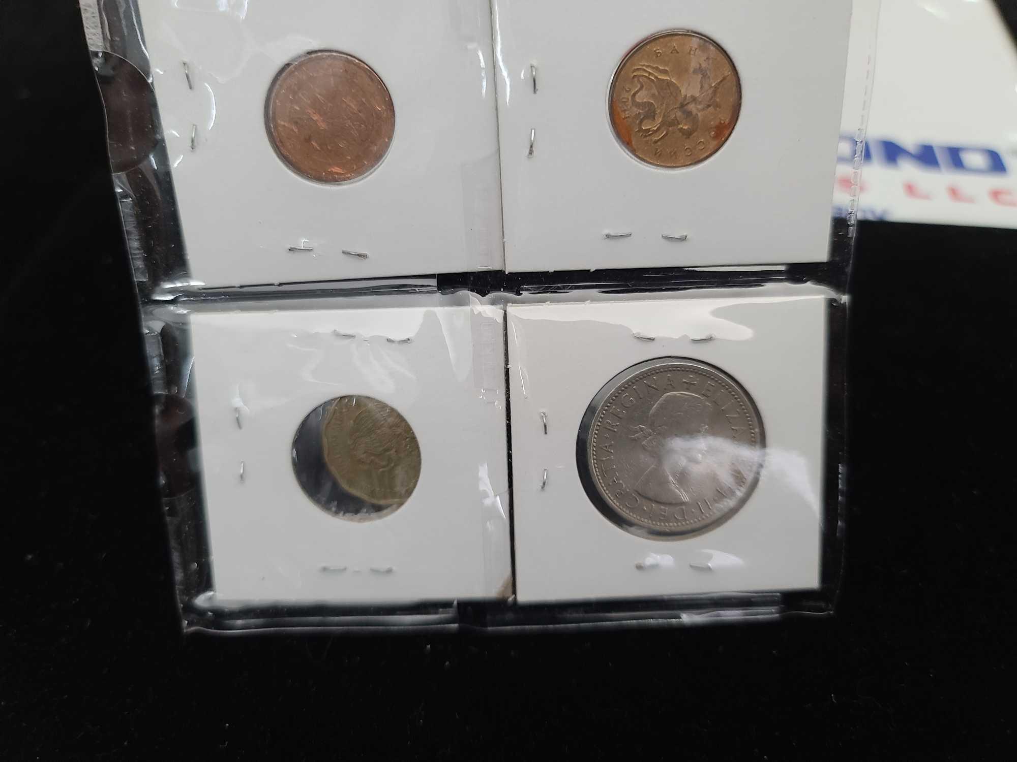 Group of Foreign Coins, ''1977'' Great Britain Commemorative Coin Honoring Queen Elizabeth II,