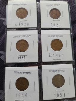 Lot w/Wheat Pennies ''1920-1954''
