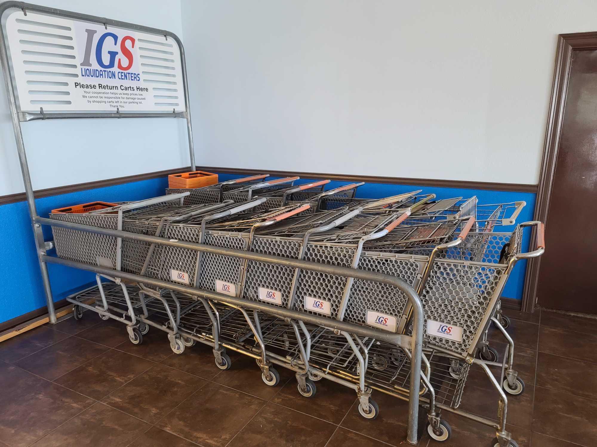 (2) Shopping Carts & Rack