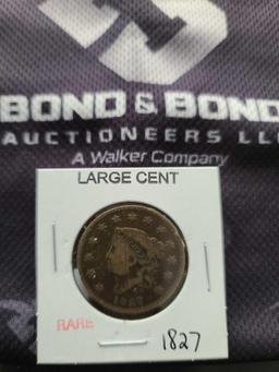 (1) Rare Large Cent ''1827''