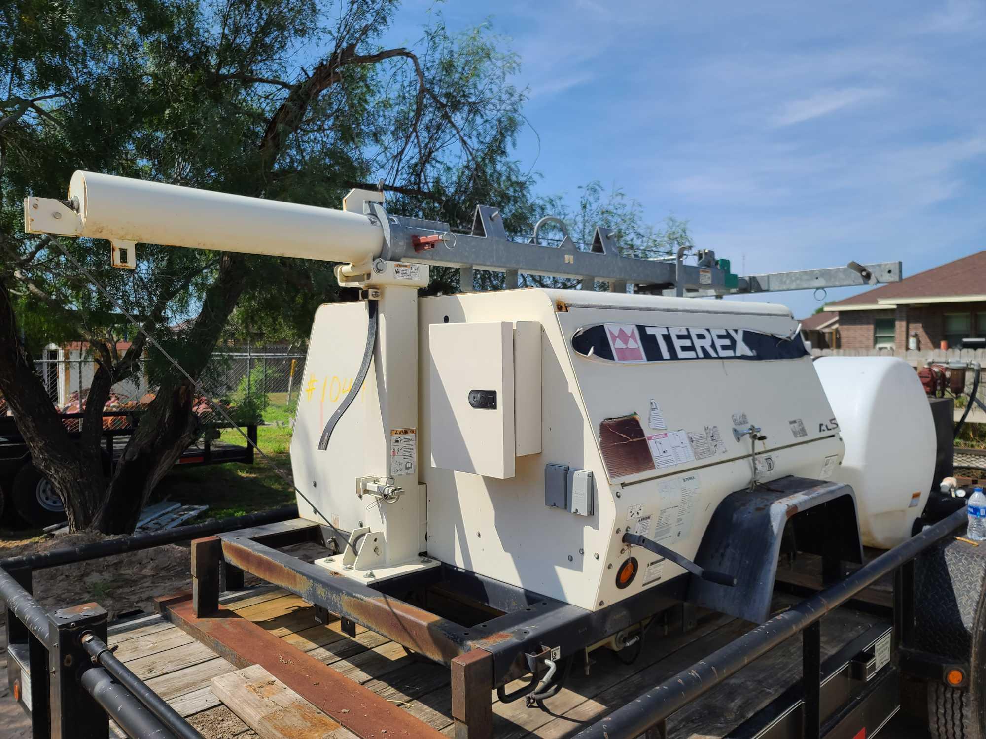 Terex AL5 Light Tower w/Diesel Tank & Water Tank on Trailer