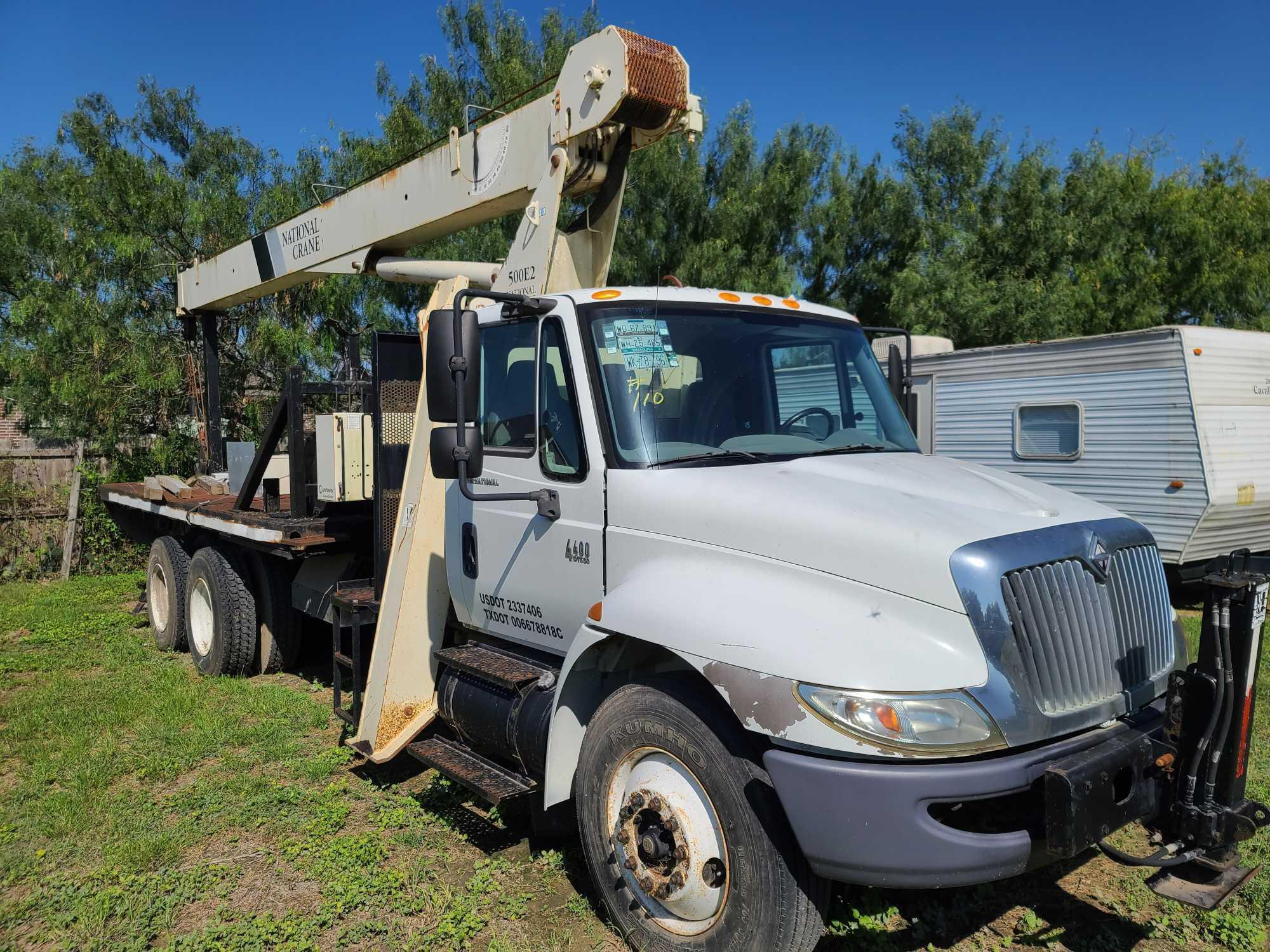 2009 International 4400 DT 530 6X4 CRANE TRUCK, VIN # 3hamsadr69l097985