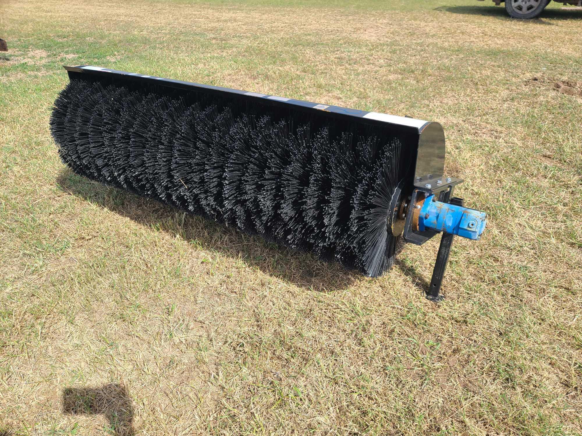 2021 Unused Hydraulic Broom, MF Mower King-72" Hyd, Angle for Skid Steer or Tractor