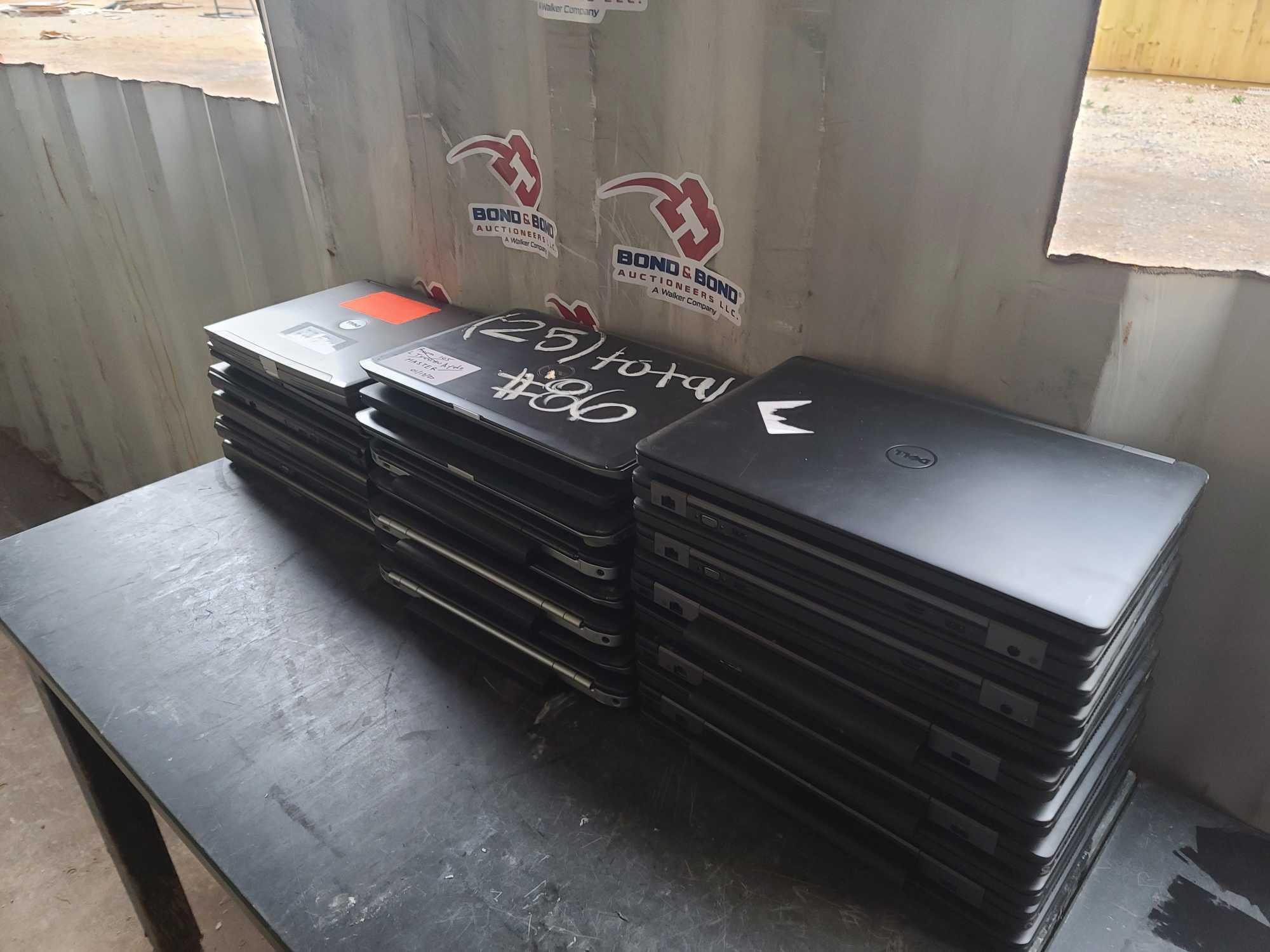 Lot with 25 Dell Laptops