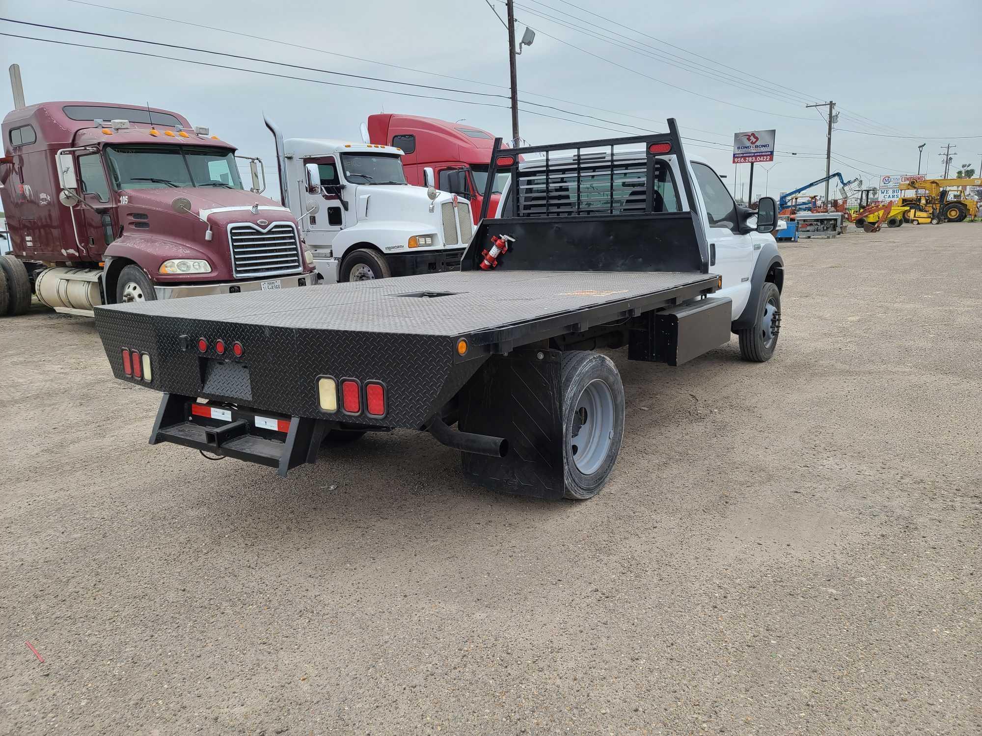 2007 Ford F-550 Dually Flatbed Truck, VIN # 1FDAF56P07EA87122