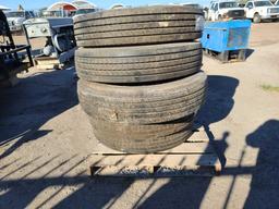 (5) 10R22.5 14PR Hankook Tires