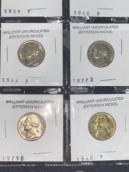 (6) Brilliant Uncirculated Jefferson Nickel