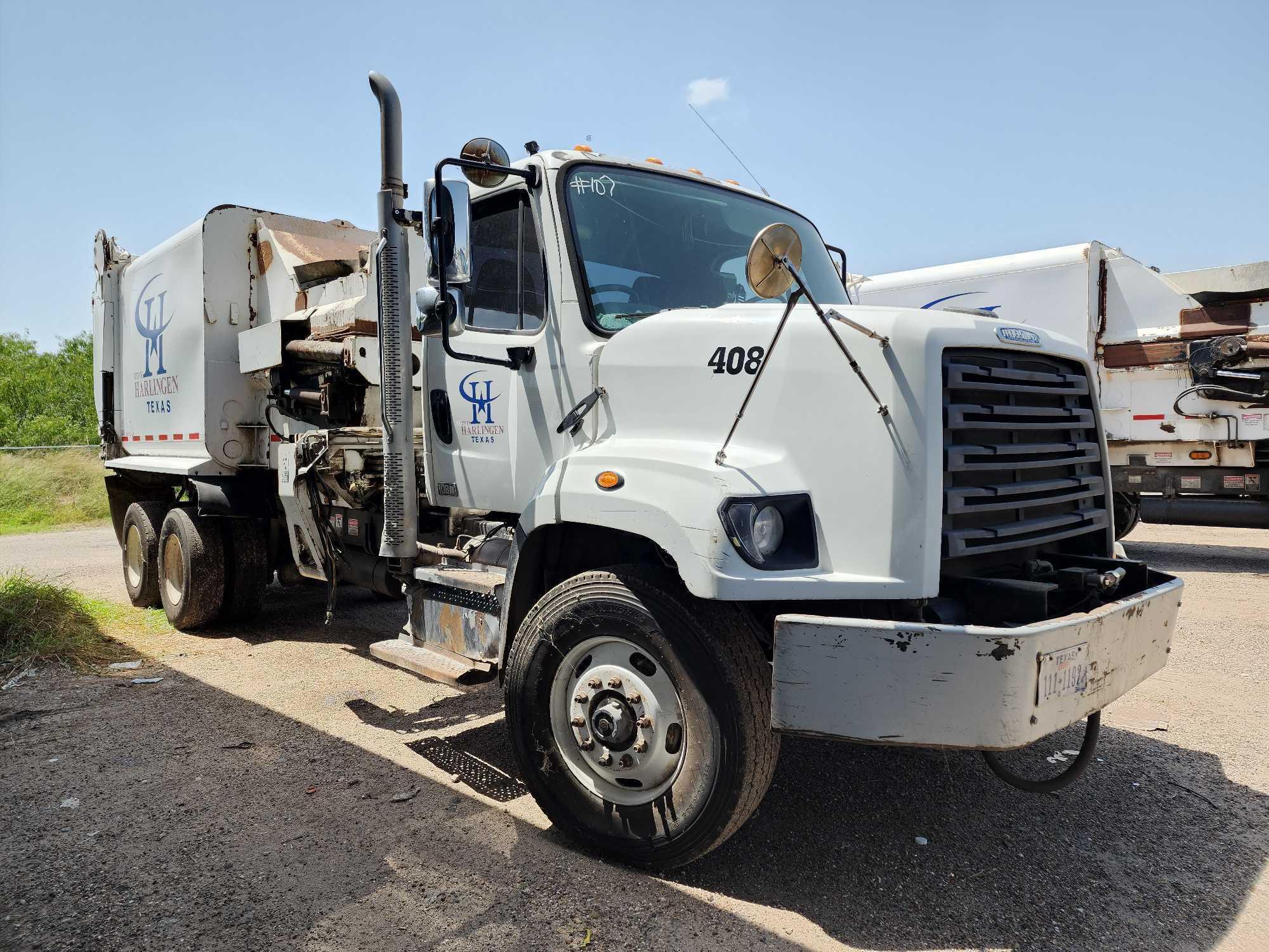 2013 Freightliner 108SD Side Loader/Garbage Truck, VIN # 1FVHG5BS6DHFH5398