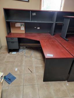 (2) Office Desks w/Top Shelves