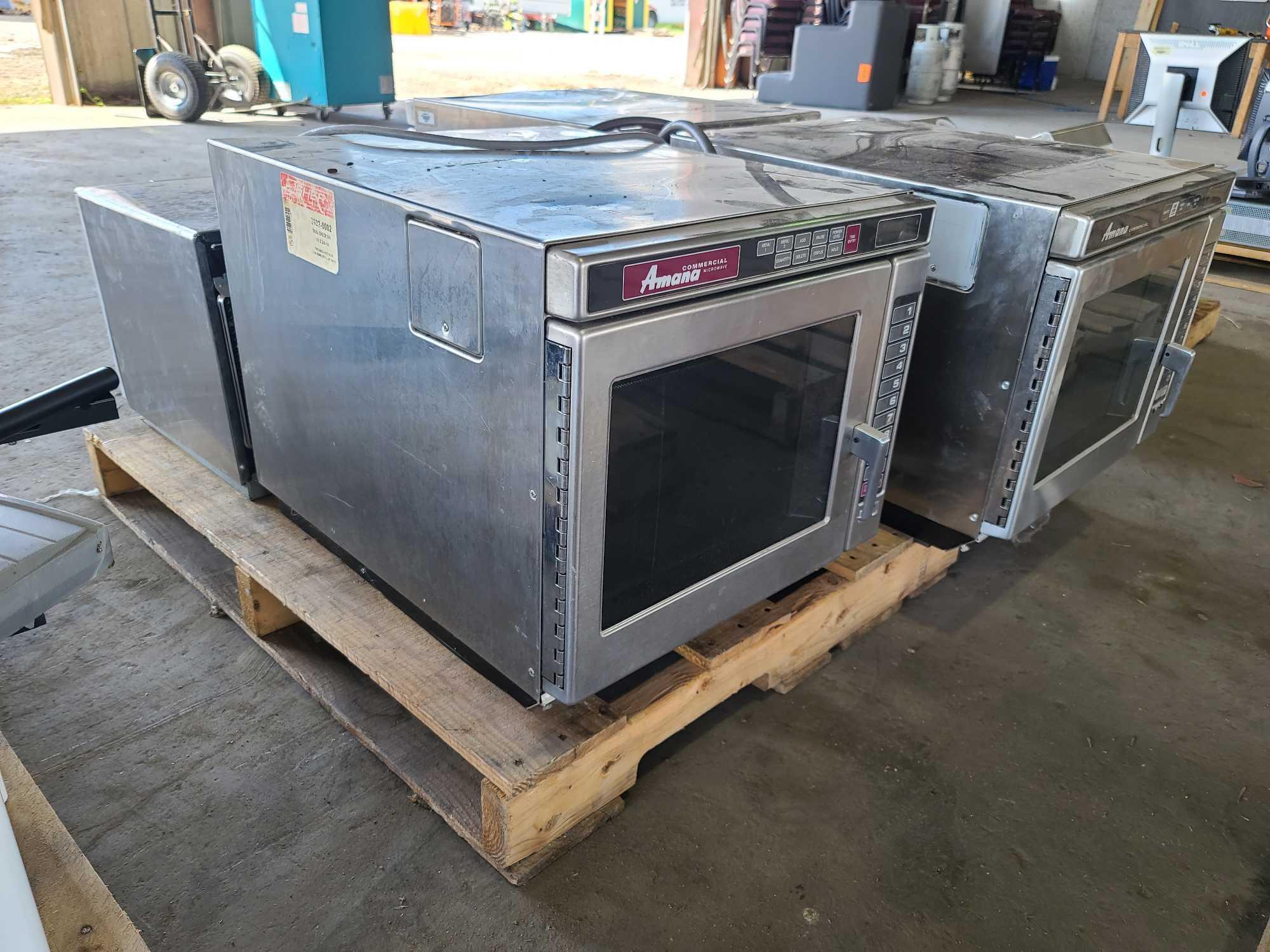 (4) Amana Commercial Microwaves