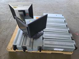 (3) Dell Monitors, Group of APC Battery Modules