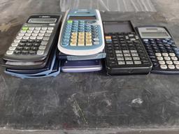 Group of (8) Variety TX Instruments Calculators