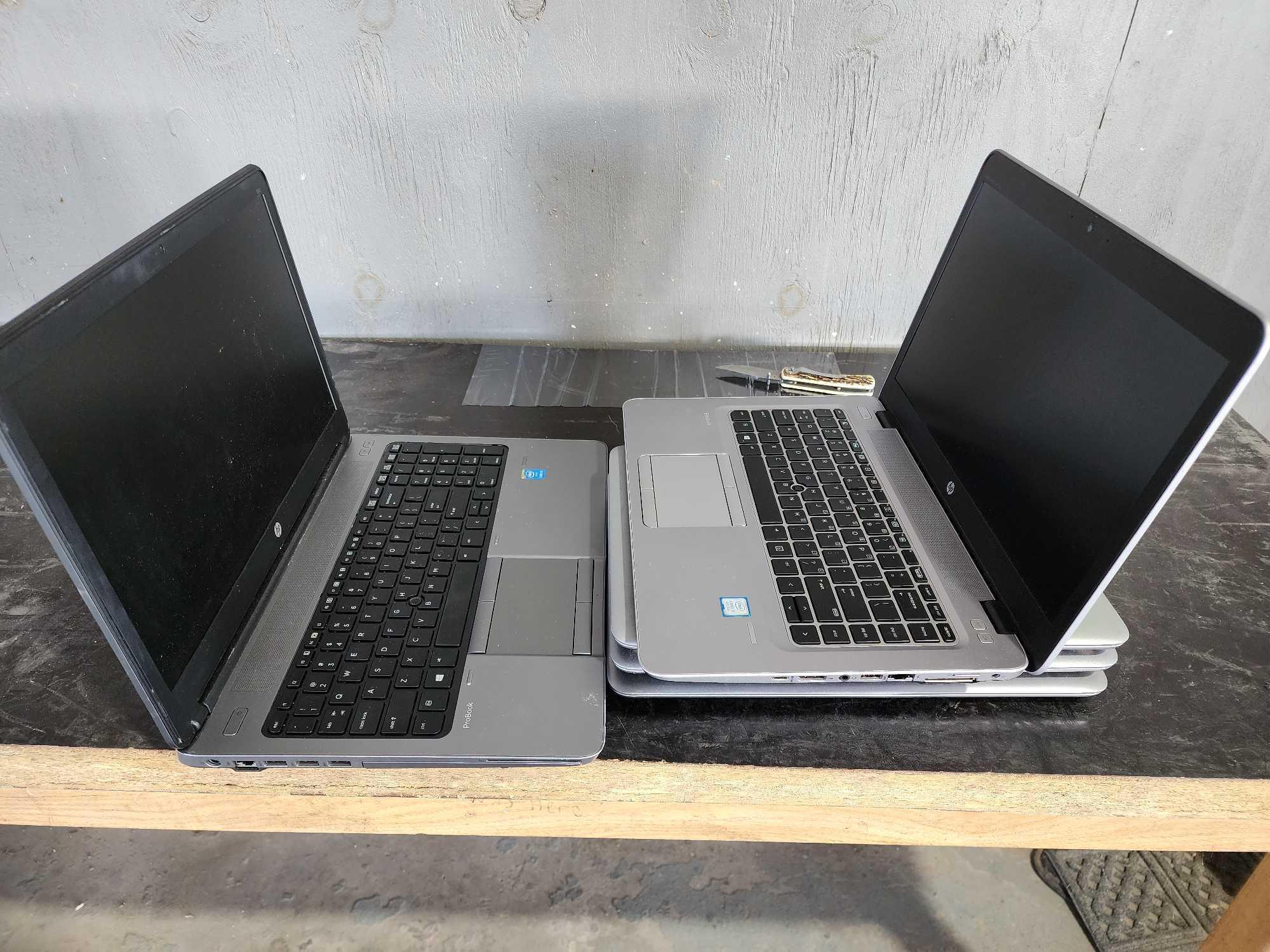 (4) HP EliteBook 840 G3 Laptops, (1) HP Laptop