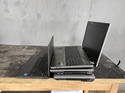 (1) Dell Laptop, (3) HP Probook Laptops