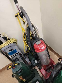 Group of Assorted Vacuum Cleaners (CleanMax, Advance, Sanitaire Commercial)