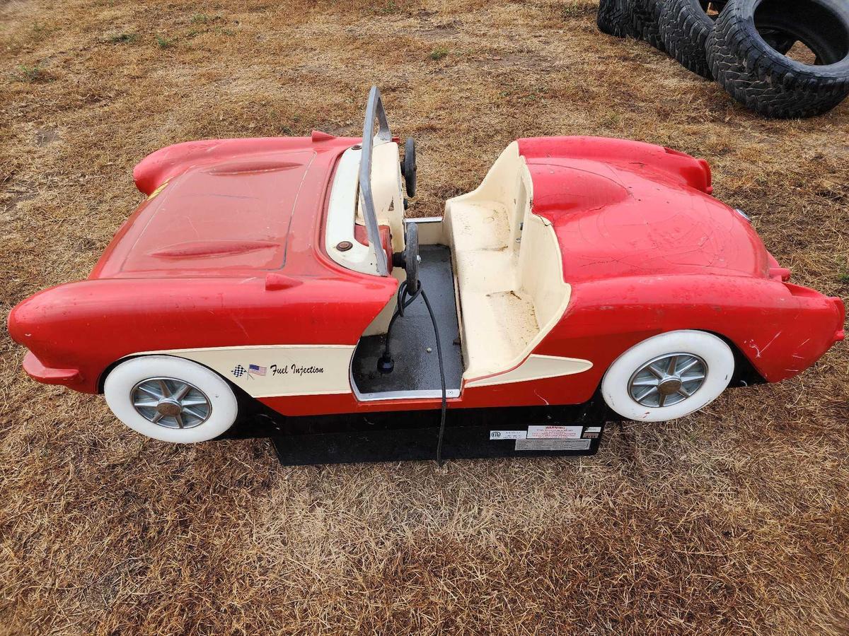 Red Corvette Coin Operated Kiddie Ride