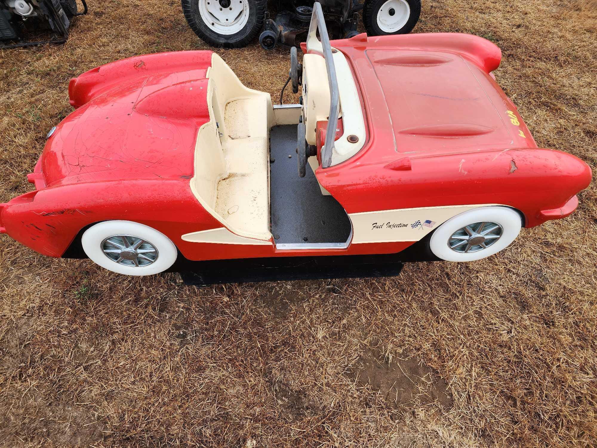 Red Corvette Coin Operated Kiddie Ride