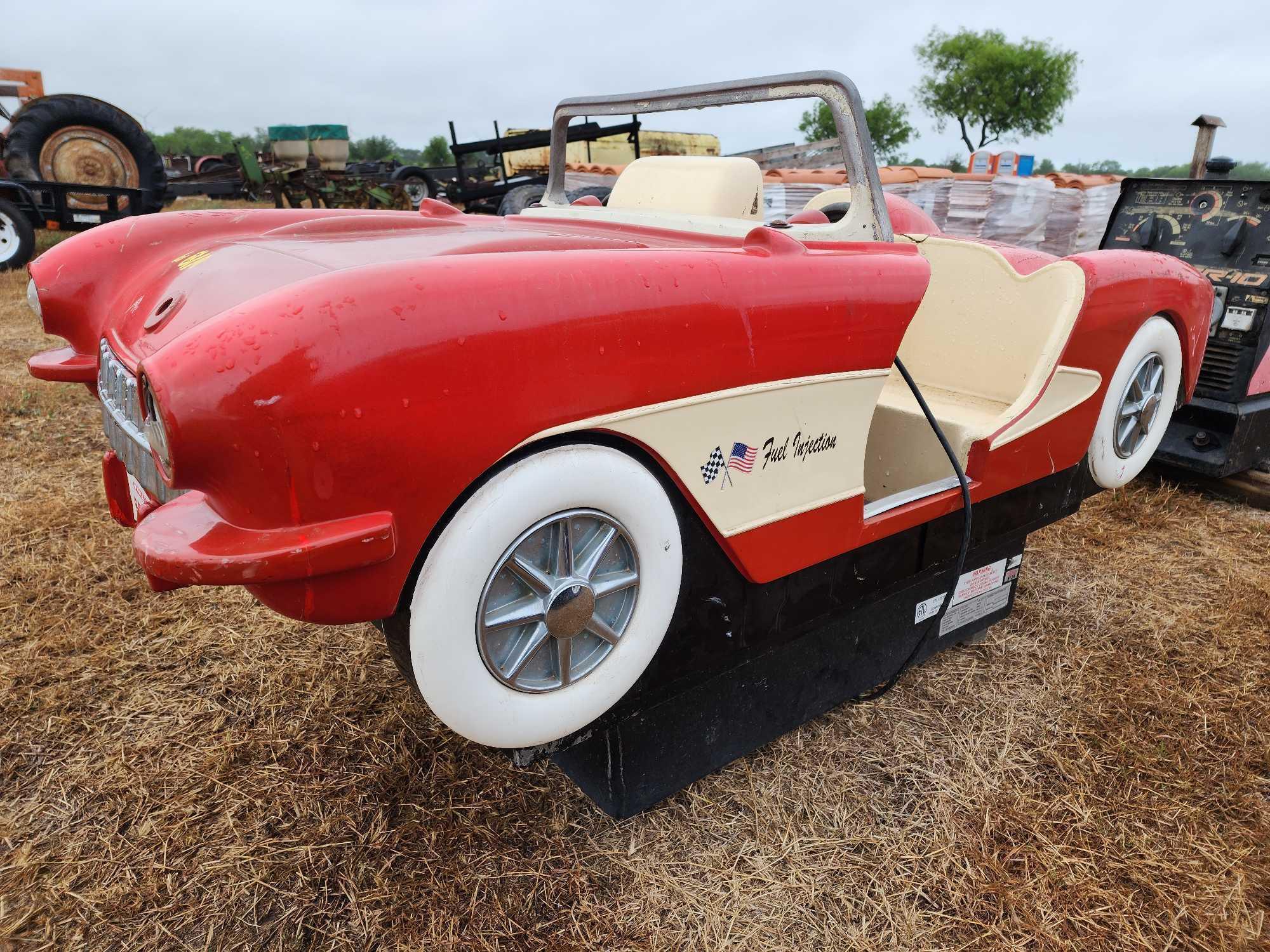 Red Corvette Coin Operated Kiddie Ride