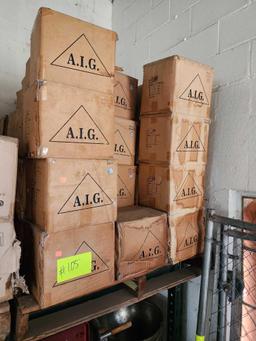 Group of Boxes of A.I. G. 9 1/4" Rim Plates QTY 24 Per Box Item No. CCW23 Meas:28X24X25 cm