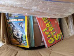 Boxes of Assorted Books, (3) Frames, Group of Marching Band Shakos Storage Cases