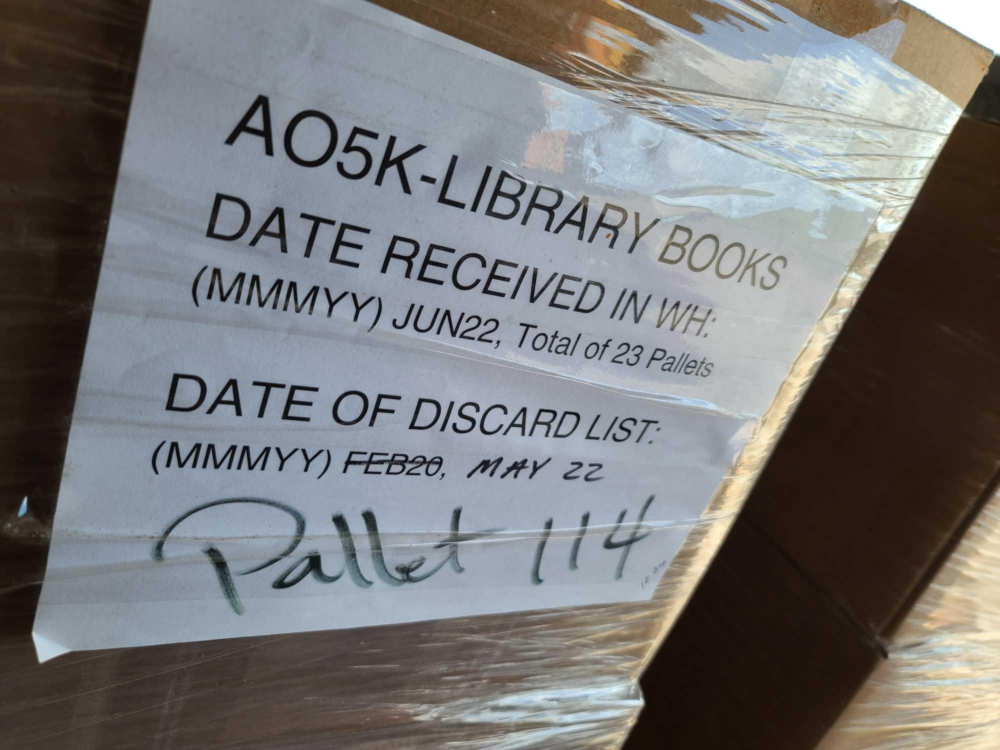 (2 Pallets) of Library Books