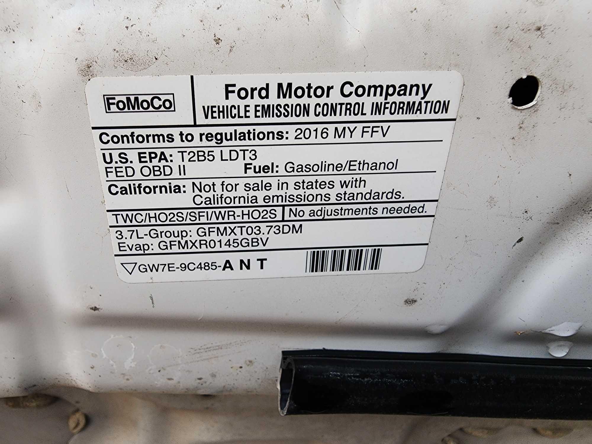 2016 Ford Explorer Multipurpose Vehicle (MPV), VIN # 1FM5K8AR3GGA02009