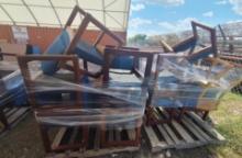 (2) Pallets of Wooden Cushion Chairs