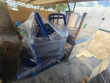 (1) Pallet of Lab Tables, Group of Blue Plastic Carts, (1) Heavy Duty Wet/Dry Vacuum