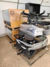 (2) Lectern Media Tech MT-400, Group of Hon Brown Mobile Office Chairs