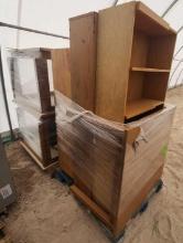 (3) Wooden Bookcases, Group of Wooden Tables