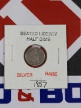 (1) Rare Silver Seated Liberty Half Dime