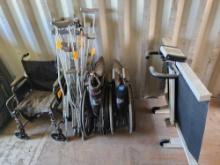 Group of Crutches, Wheelchairs