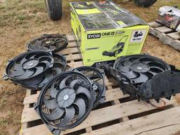 Ryobi 16" 18V Cordless Lawn Mower, Group of Radiator Cooling Fans