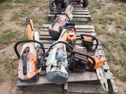 Pallet of STIHL Concrete Saws and Chainsaws