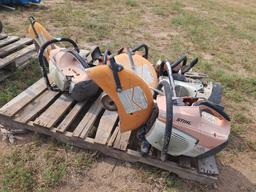 Pallet of STIHL Concrete Saws and Chainsaws