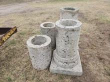 Group of Cement Pillars