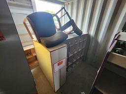 (4) Wooden Student Storage Cubbies, (2) Wooden Chairs with Cushion