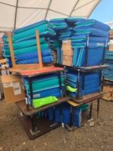 Group of Children Mats, (8) Wooden Desks, Group of Wooden Storage Blocks, Plus