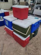 Group of Assorted Coleman Performance Coolers