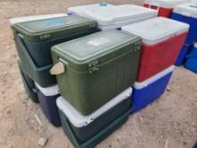 Group of Assorted Coleman Performance Coolers