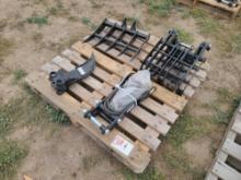 2024 Unused MIVA Excavator Rake, Hydraulic Thump Clip, Grapple and Ripper Attachments (4 Pieces)