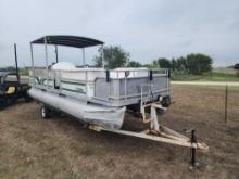 1999 Crest Pontoon Boat, VIN# MAU00690H900 w/2009 Honda 50hp Motor