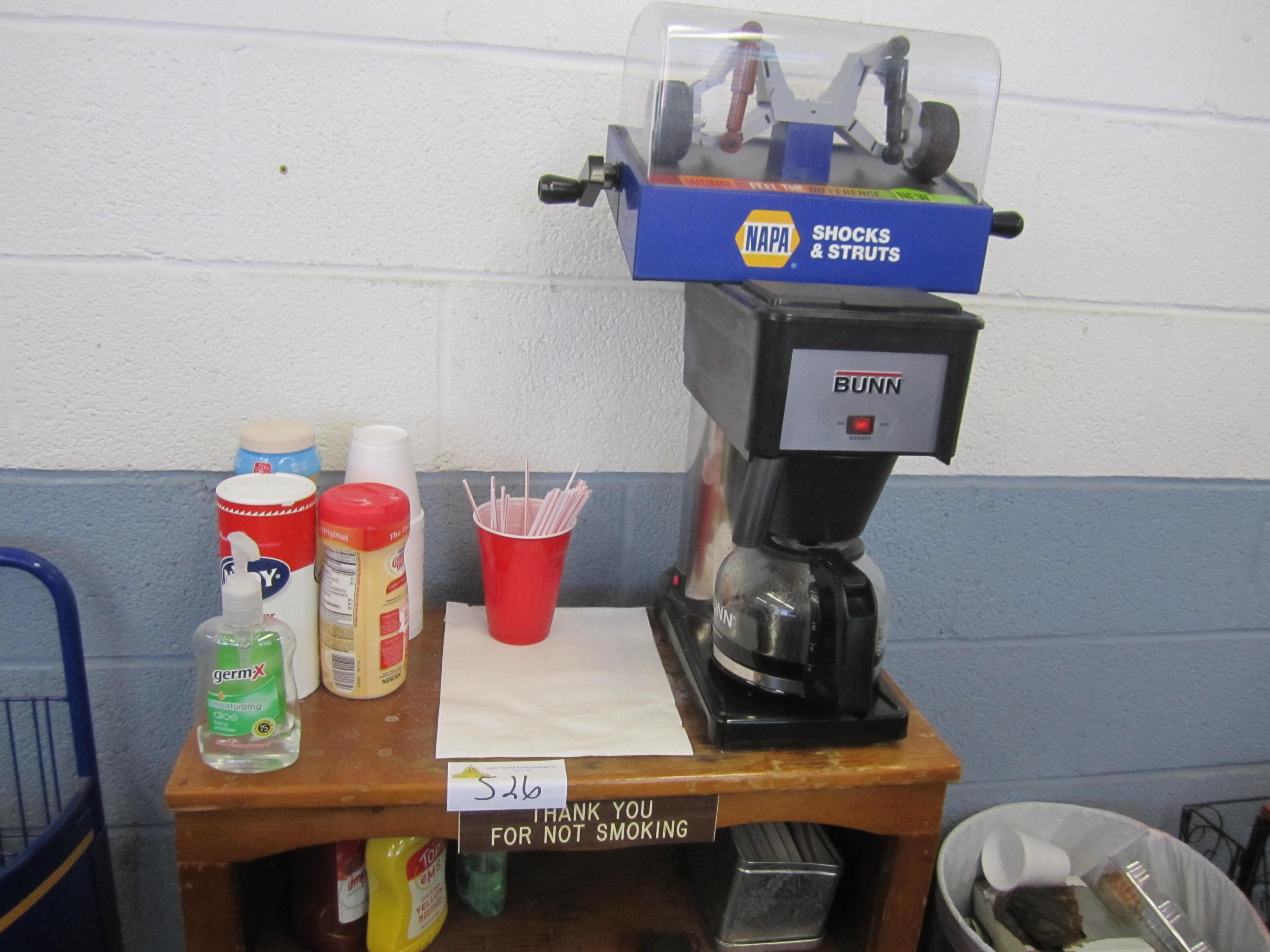 WOODEN SHELF, COFFEE MAKER