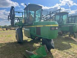 JD 6700 3-WHEEL SPRAYER, CAB, DSL, 12-ROW FRONT FOLD BOOM, 3520HRS; SN:NO6700X014270