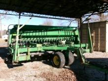 JD 1590 NO TIL DRILL, 7 ½” SPACING, SMALL SEED BOX, ROW MARKERS, FRONT DOLLY, SHED KEPT
