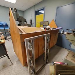 Wooden Storage Cabinet on Wheels