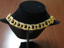 24" 10k Yellow Gold Chino Bull Necklace