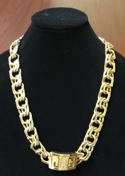 24" 10k Yellow Gold Chino Bull Necklace